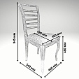 Стул Венеция-М6 460 х 540 х 945 мм / тон 6м / тк Grace partner brown